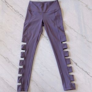 •YOGALICIOUS• Lavender Cutout Yoga Leggings